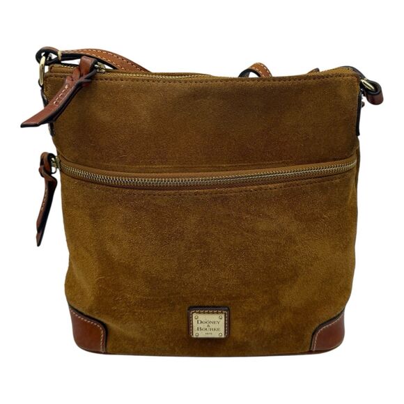 Dooney & Bourke Suede Letter Carrier Bag - Picture 1 of 9